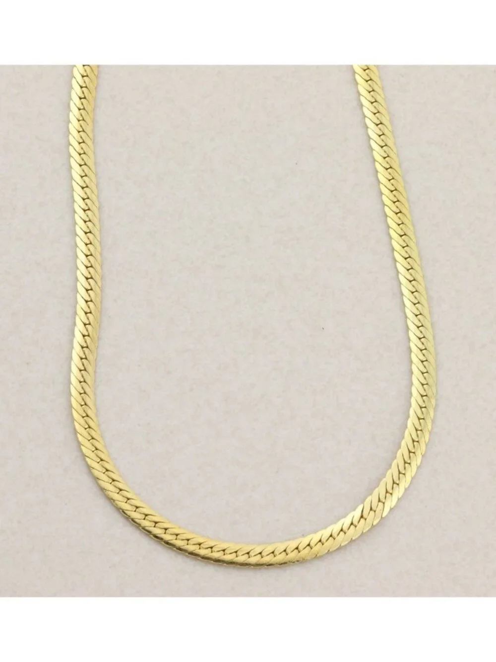 Men's 18k Gold Over Sterling Silver Flat Curb Link Cuban Chain 24